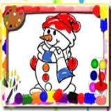 Happy Snowman Coloring